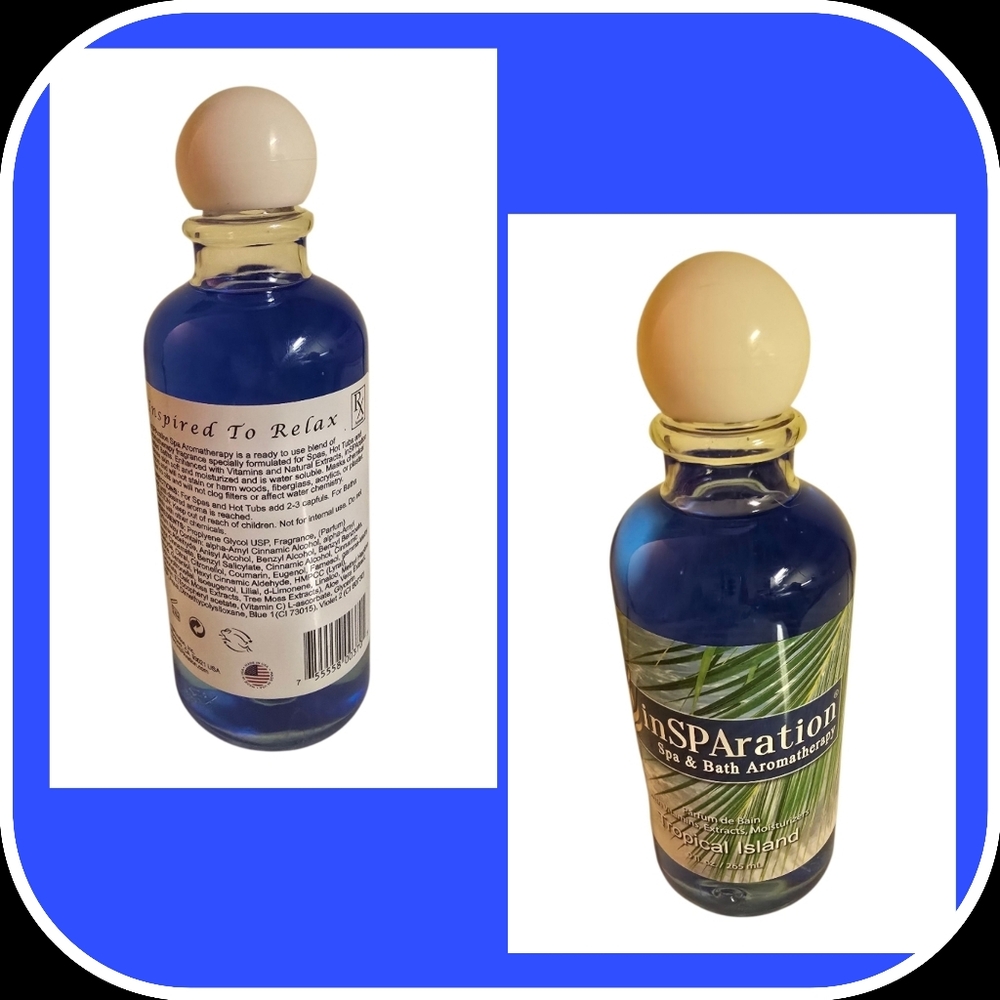 InSPAration Spa and Bath Aromatherapy,Liquid~9oz~Tropical Islans~NEW